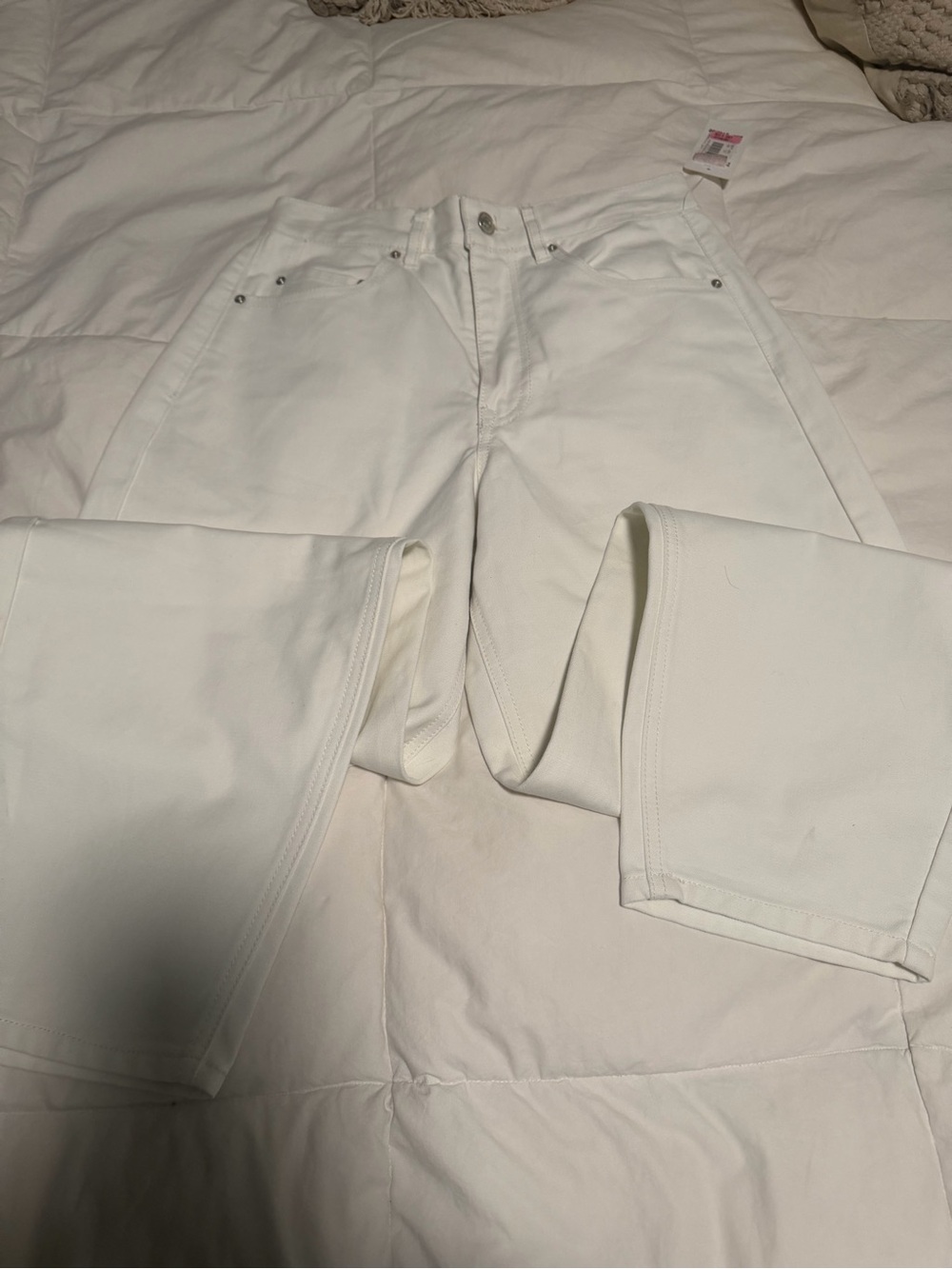 Splendid White Wide-Leg High-Rise Jeans